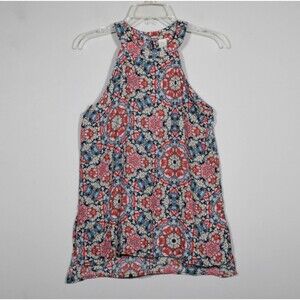 Paper Crane Floral Halter Neck Hi-Low Hem Blouse Size S